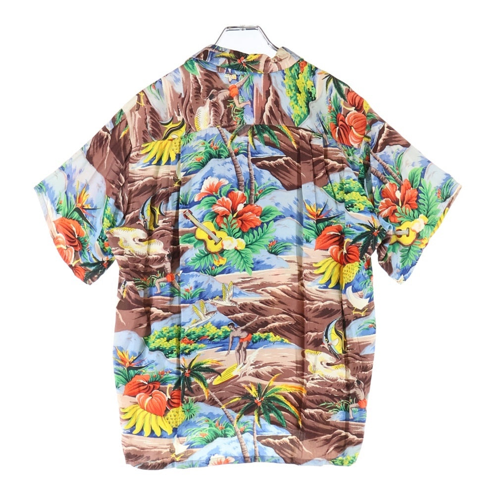 VINTAGE(ヴィンテージ) 50s PALI Hawaiian Shirt 総柄プリント ハワイアンシャツ 半袖シャツ 総柄