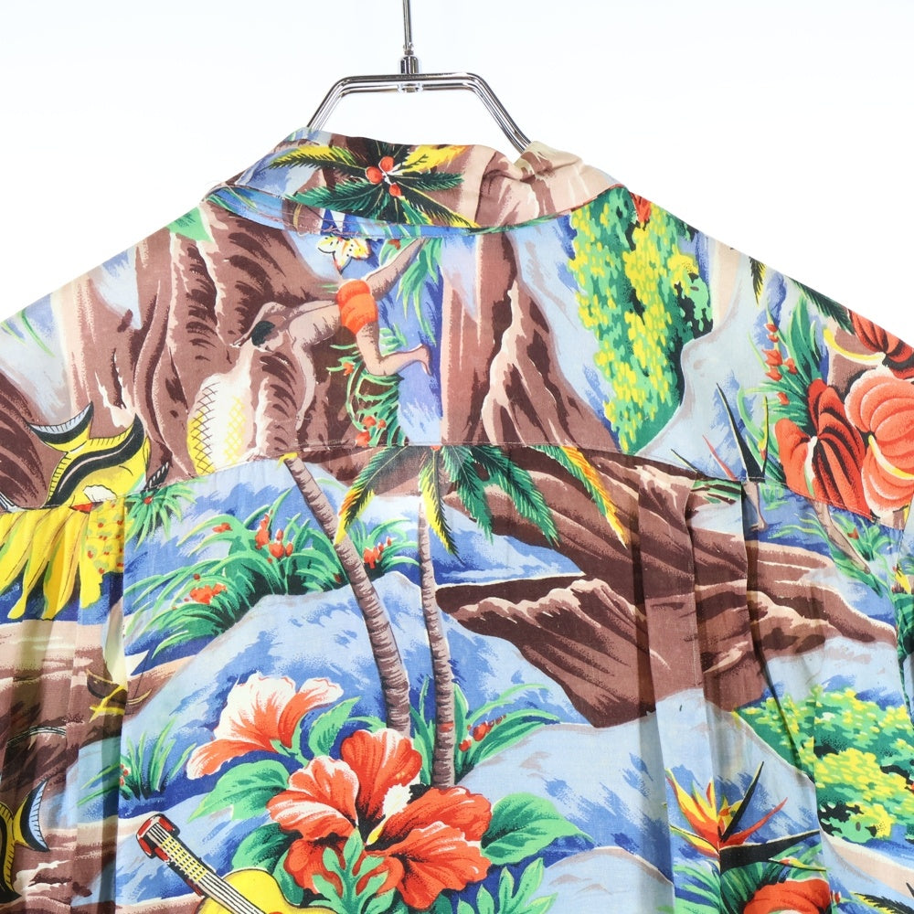 VINTAGE(ヴィンテージ) 50s PALI Hawaiian Shirt 総柄プリント ハワイアンシャツ 半袖シャツ 総柄