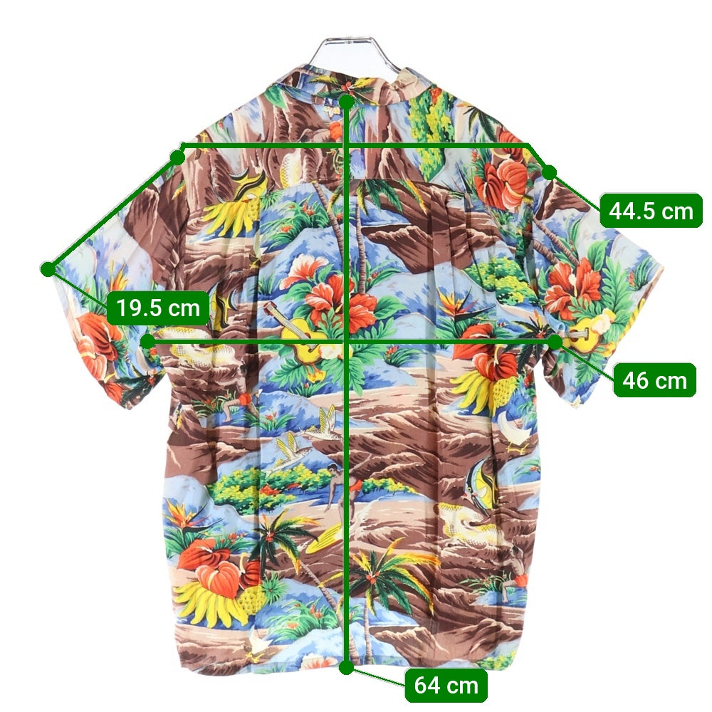 VINTAGE(ヴィンテージ) 50s PALI Hawaiian Shirt 総柄プリント ハワイアンシャツ 半袖シャツ 総柄