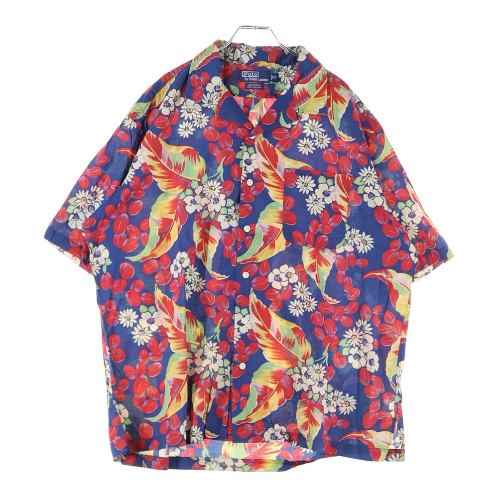 POLO RALPH LAUREN(ポロラルフローレン) 90s CALDWELL Cotton Aloha Shirt オープンカラシャツ 半袖アロハシャツ 花柄