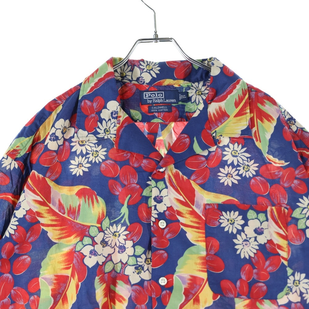 POLO RALPH LAUREN(ポロラルフローレン) 90s CALDWELL Cotton Aloha Shirt オープンカラシャツ 半袖アロハシャツ 花柄