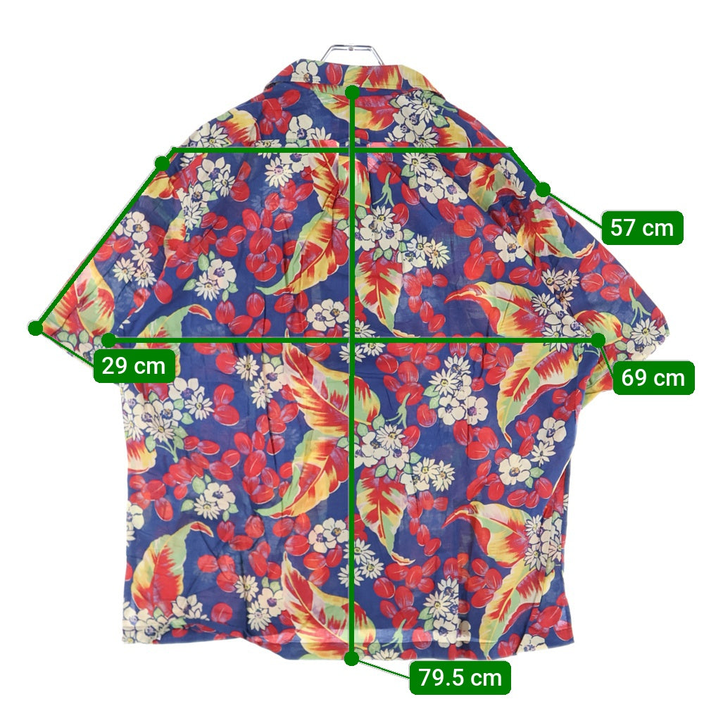 POLO RALPH LAUREN(ポロラルフローレン) 90s CALDWELL Cotton Aloha Shirt オープンカラシャツ 半袖アロハシャツ 花柄