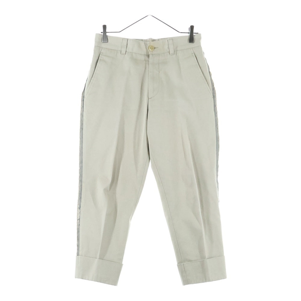 Dior HOMME(ディオールオム) 19SS メッシュ サイドライン ターンアップヘム チノパンツ ベージュ 923C117A4120