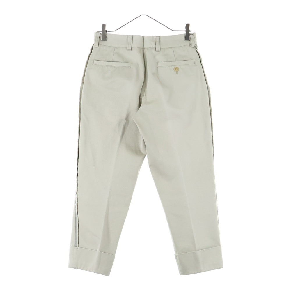 Dior HOMME(ディオールオム) 19SS メッシュ サイドライン ターンアップヘム チノパンツ ベージュ 923C117A4120