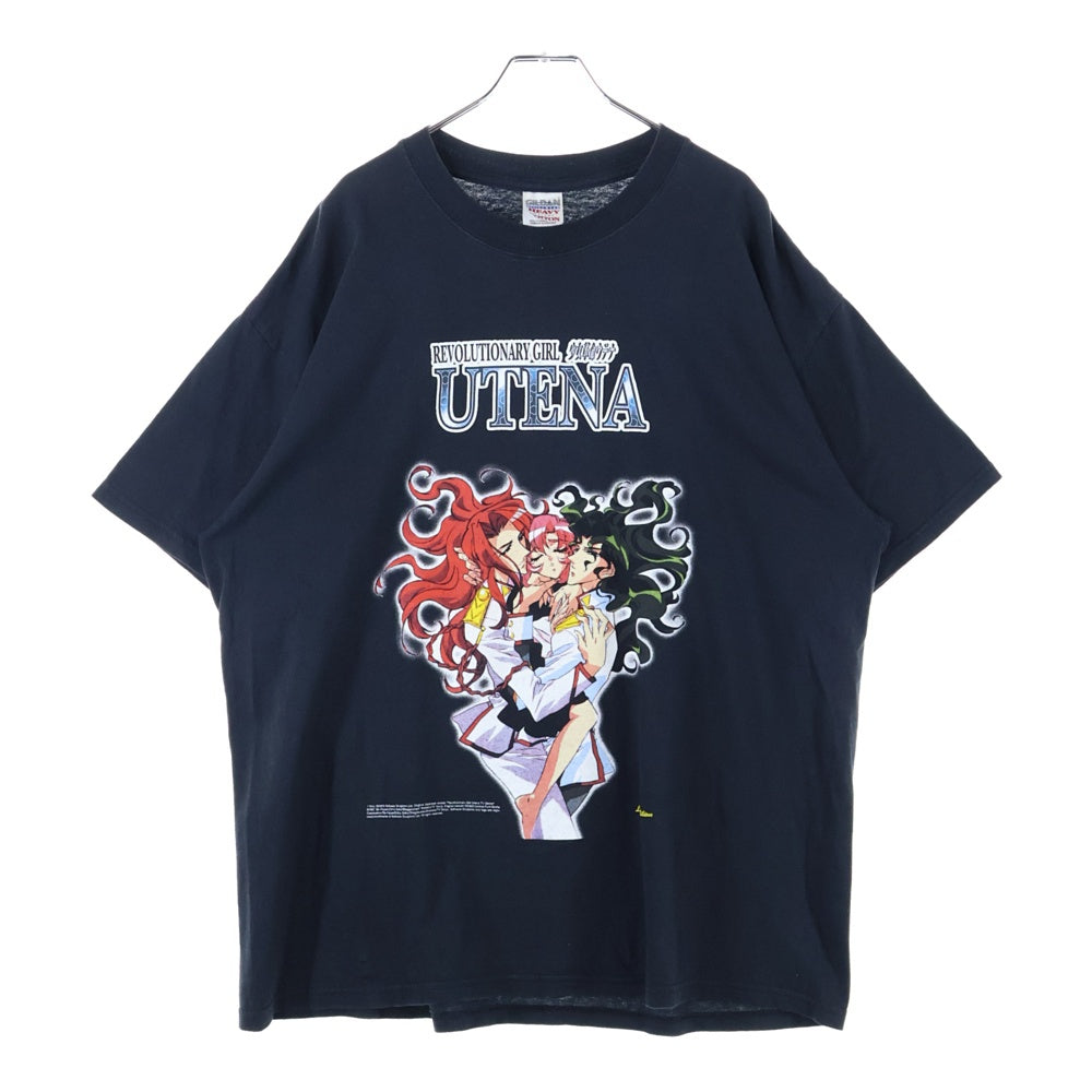 VINTAGE(ヴィンテージ) 00s UTENA 少女革命ウテナ フロントプリント Tシャツ 半袖カットソー ブラック