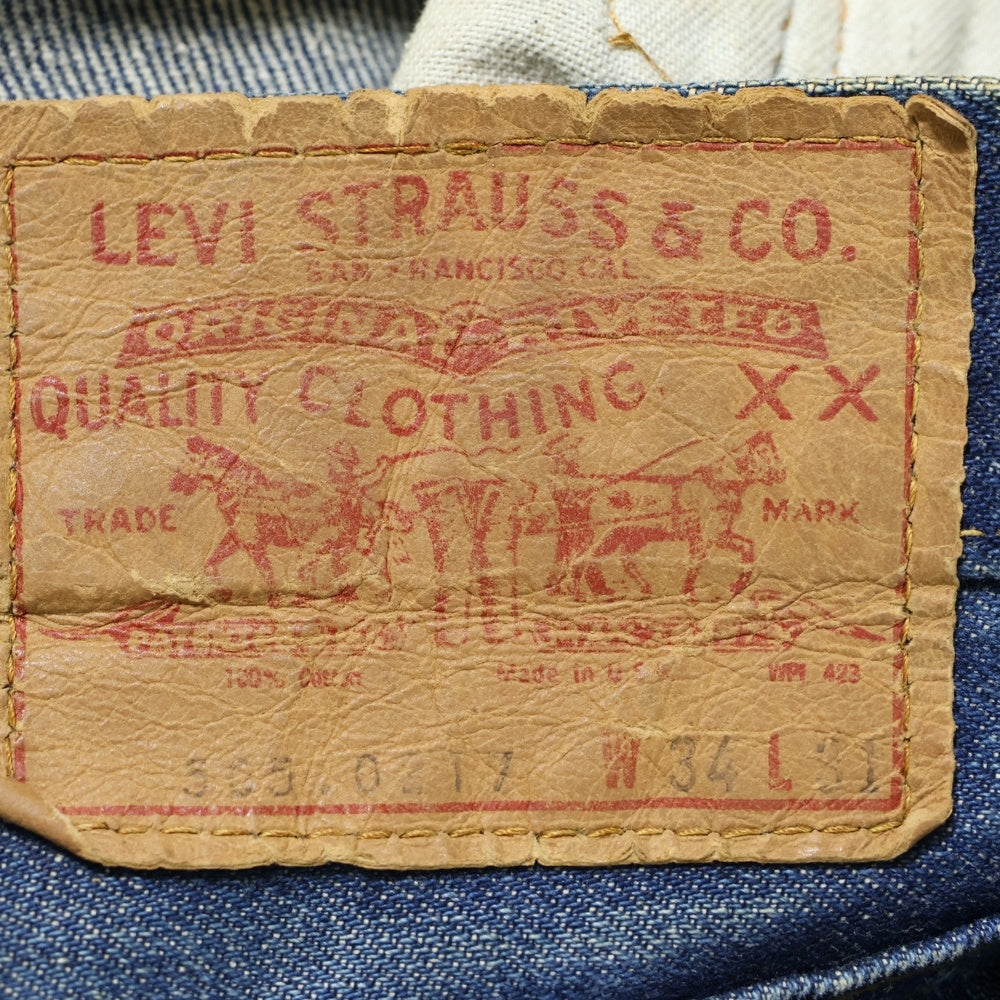 Levi's(リーバイス) 70S 505 66前期 脇割 42TALON ジップフライ デニムパンツ インディゴ