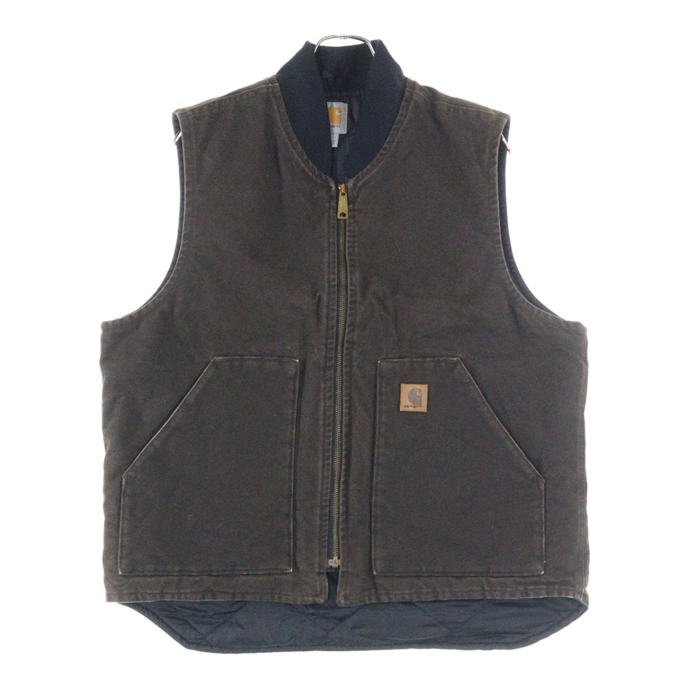 CARHARTT(カーハート) COTTON DUCK ZIP VEST コットンダッグ 中綿 ベスト ダークブラウン