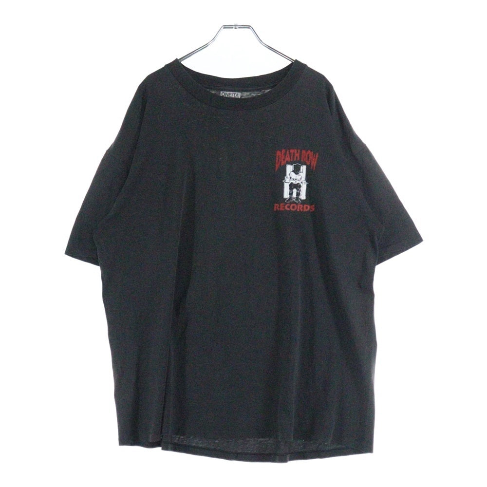 VINTAGE(ヴィンテージ) 00s DEATH ROW Records デスロウ 両面プリント 半袖Tシャツ ラップTシャツ ブラック