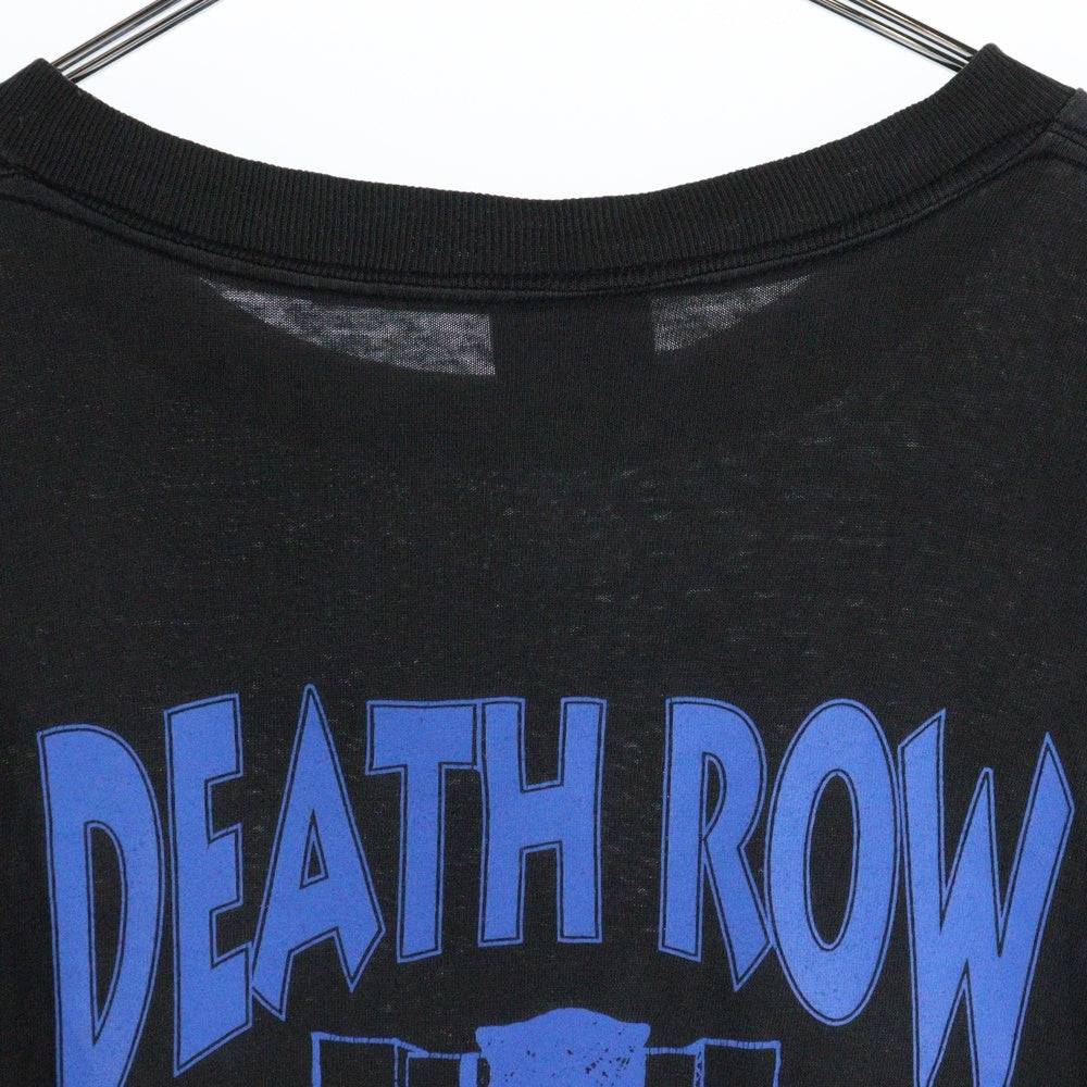 VINTAGE(ヴィンテージ) 00s DEATH ROW Records デスロウ 両面プリント 半袖Tシャツ ラップTシャツ ブラック
