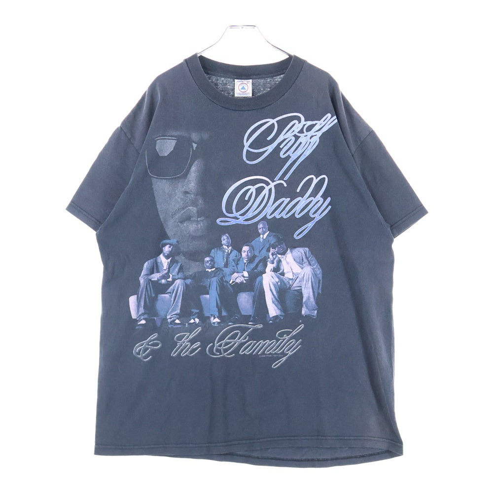 VINTAGE(ヴィンテージ) 90s PUFF DADDY The Family No Way パフダディー 両面プリント 半袖Tシャツ ラップTシャツ ブラック