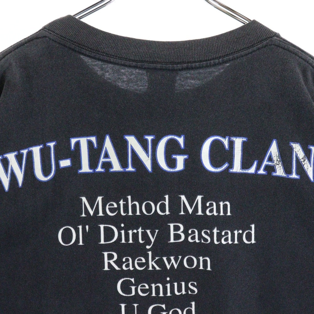 VINTAGE(ヴィンテージ) 90s WU-TANG CLAN Menber Tee ウータンクラン 両面プリント 半袖Tシャツ ラップTシャツ カットソー ブラック