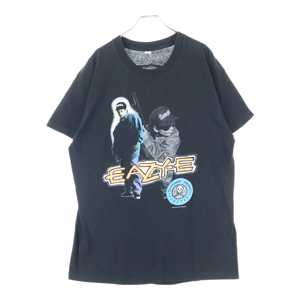 VINTAGE(ヴィンテージ) 90s EAZY-E 1990 Temporary Insanity Compton イージーイー 両面プリント 半袖Tシャツ ラップTシャツ カットソー ブラック