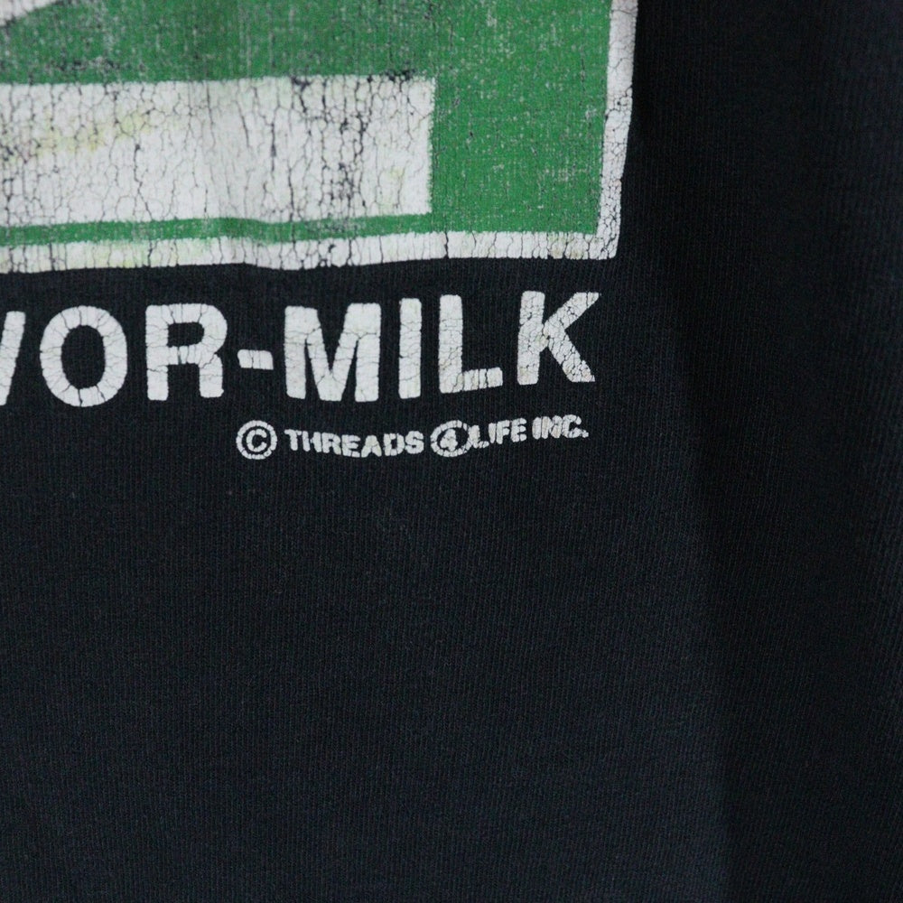 VINTAGE(ヴィンテージ) 90s CROSS COLOURS Dictionary クロスカラーズ 両面プリント 半袖Tシャツ ラップTシャツ カットソー ブラック