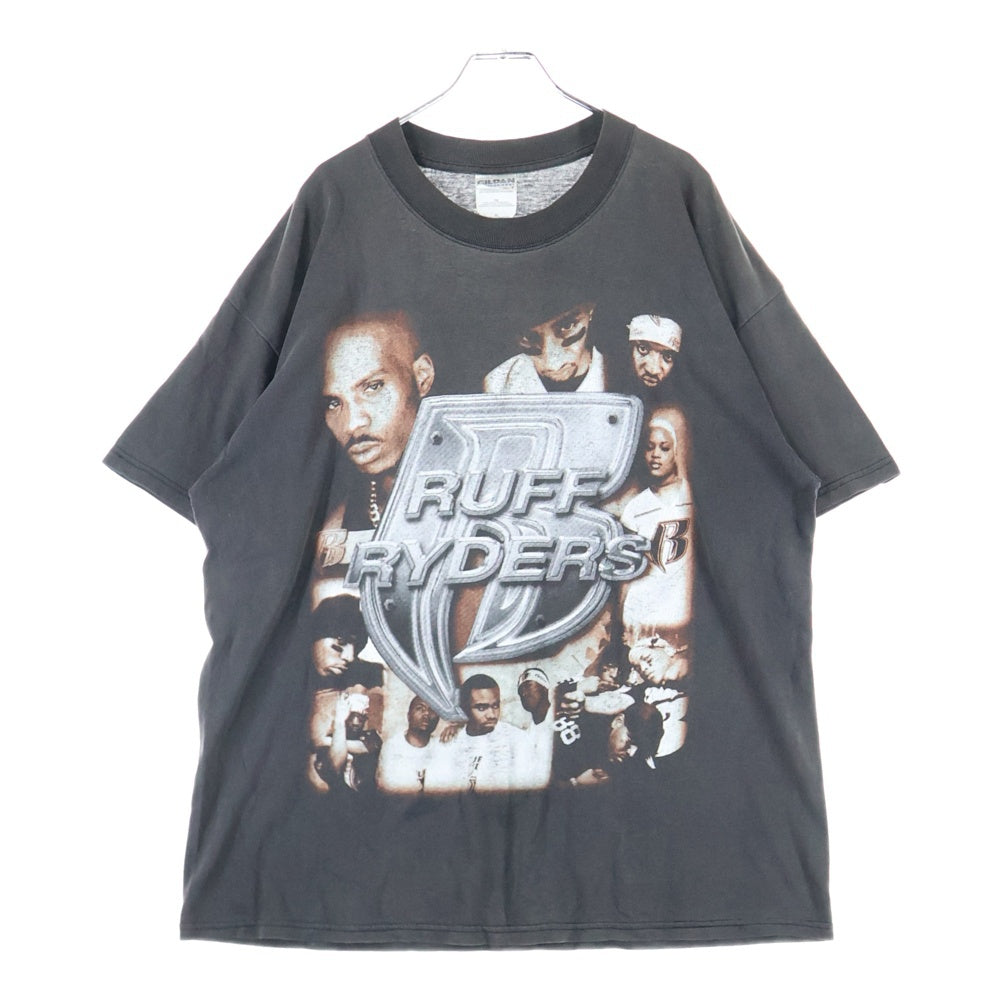 VINTAGE(ヴィンテージ) 90-00s RUFF RYDERS Cash Money ラフライダーズ 両面プリント 半袖Tシャツ ラップTシャツ カットソー ブラック