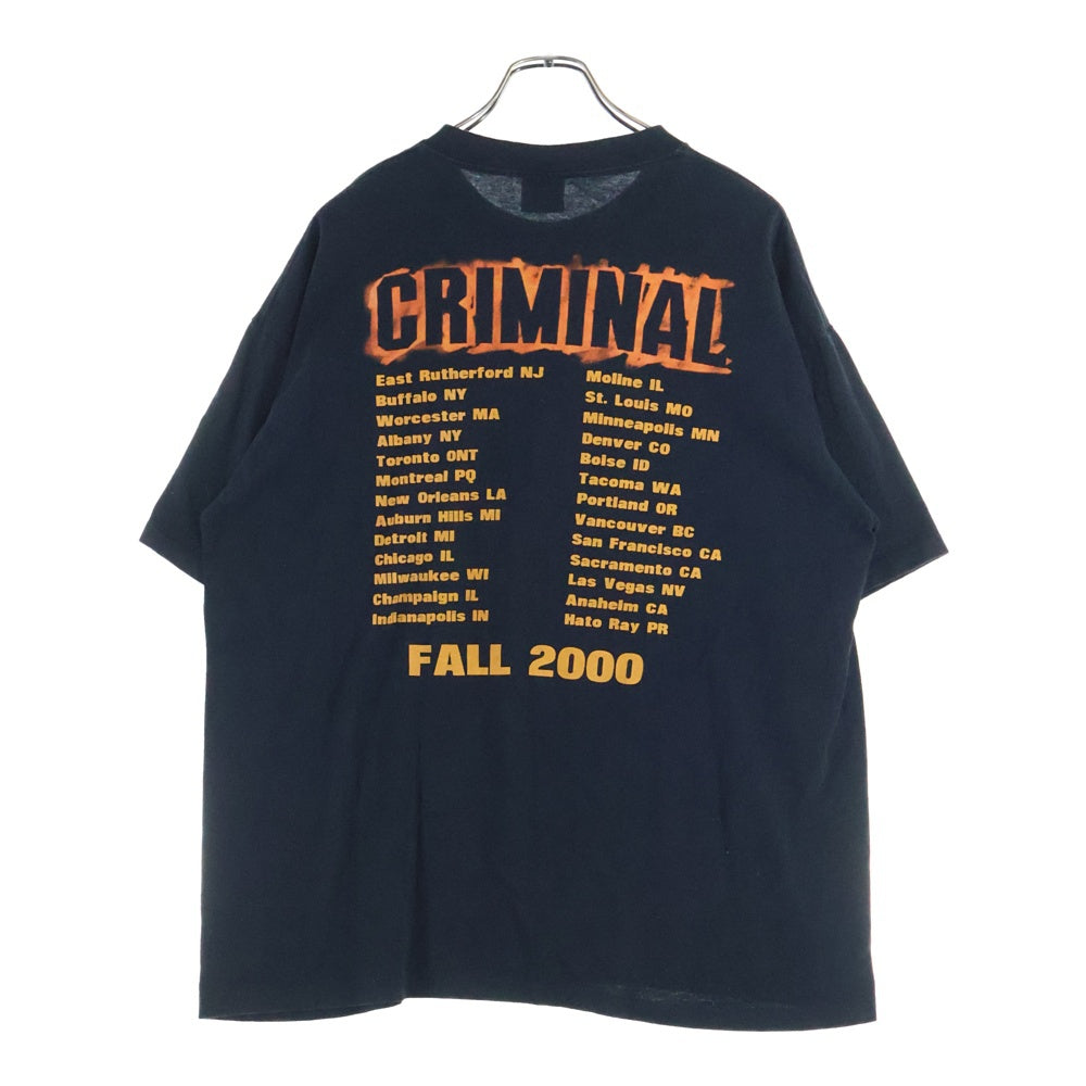 VINTAGE(ヴィンテージ) 00s EMINEM CRIMINAL FALL 2000 エミネム 両面プリント 半袖Tシャツ ブラック