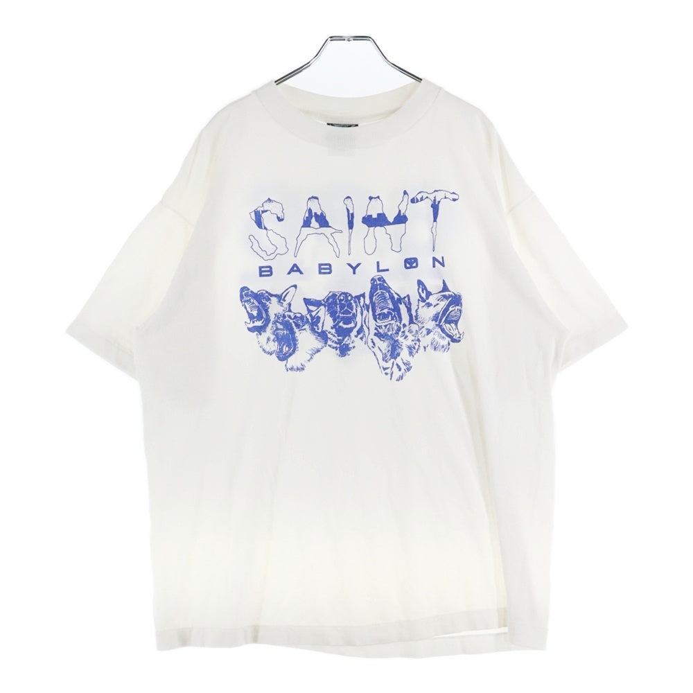 SAINT MICHAEL(セントマイケル) 25AW BBLN SS TEE SM-HR1-0000-C48 両面プリント半袖Tシャツ カットソー ホワイト