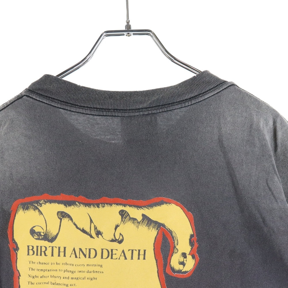 SAINT MICHAEL(セントマイケル) BIRTH AND DEATH SS TEE SM-HR1-0000-007 両面プリント半袖Tシャツ カットソー ブラック