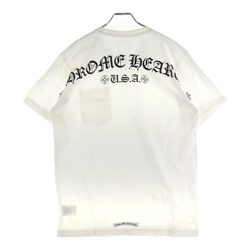 CHROME HEARTS(クロムハーツ) USA Logo S/S TEE スクロールロゴプリントクルーネック半袖Tシャツ ホワイト