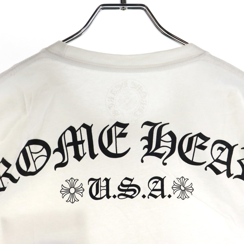 CHROME HEARTS(クロムハーツ) USA Logo S/S TEE スクロールロゴプリントクルーネック半袖Tシャツ ホワイト