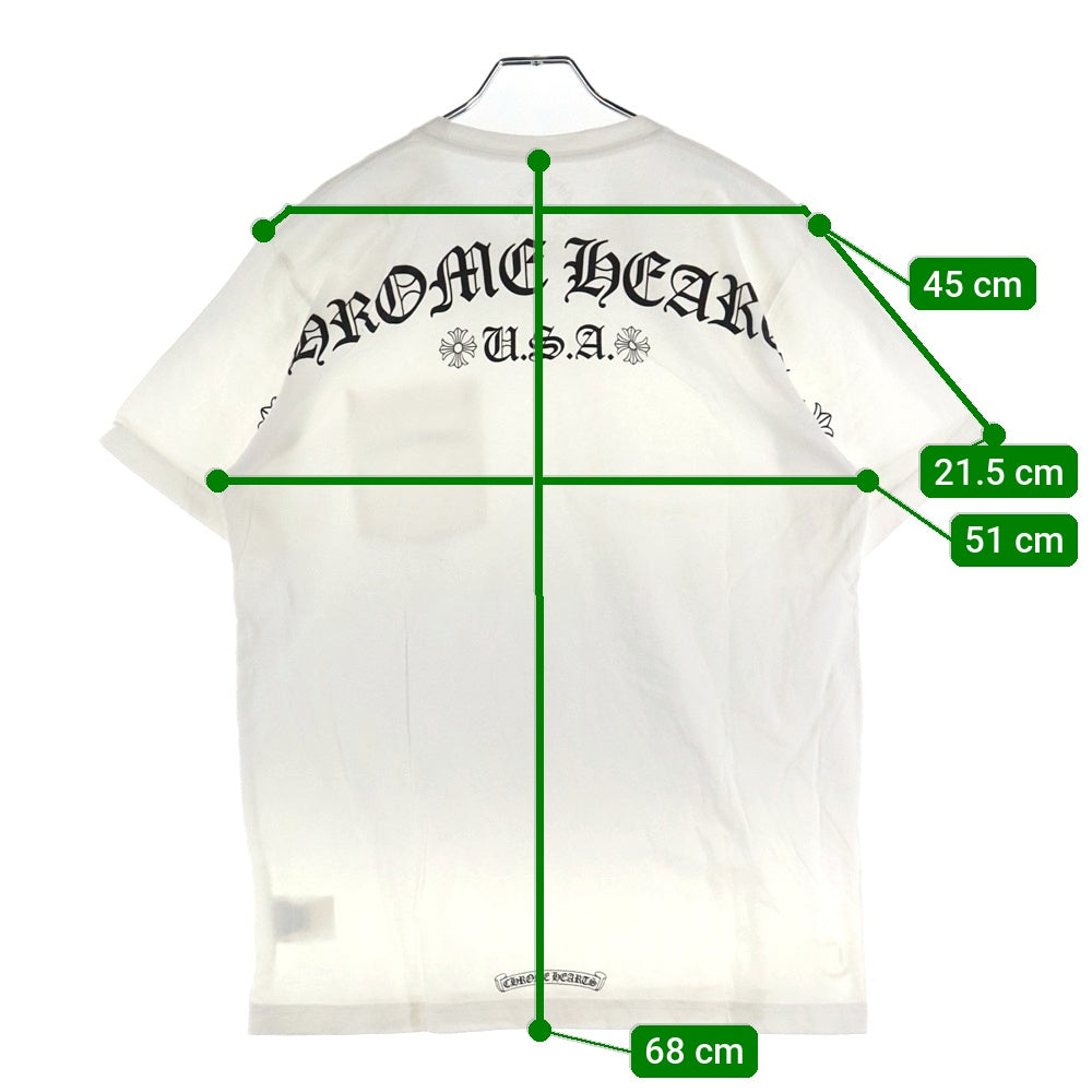 CHROME HEARTS(クロムハーツ) USA Logo S/S TEE スクロールロゴプリントクルーネック半袖Tシャツ ホワイト