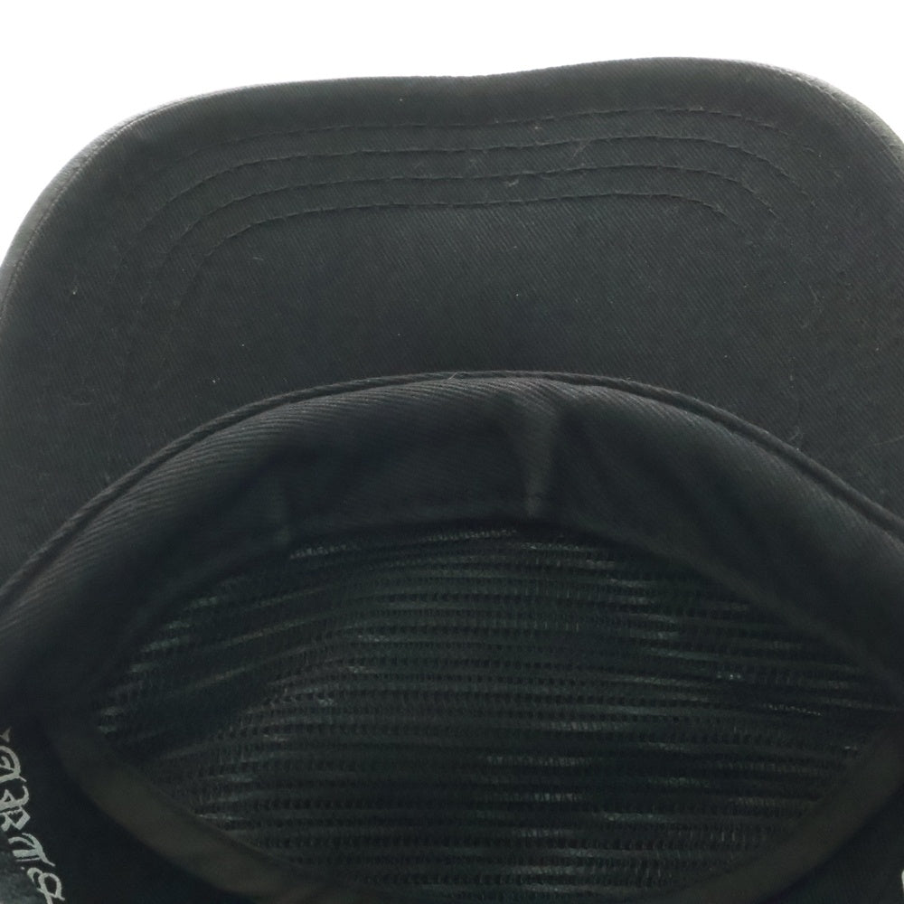 CHROME HEARTS(クロムハーツ) TRUCKER CAP CEME セメタリートラッカー レザーセメタリークロスパッチキャップ ブラック/シルバー