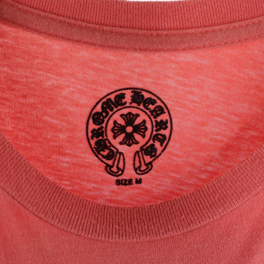 CHROME HEARTS(クロムハーツ) バックスクロールラベル 半袖Tシャツ カットソー ピンク