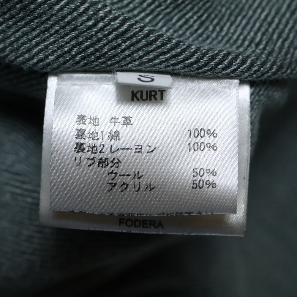 HTC(エイチティーシー) leather Jacket レザー ジャケット バッチ イタリア製 袖ワッペン付き ブラック