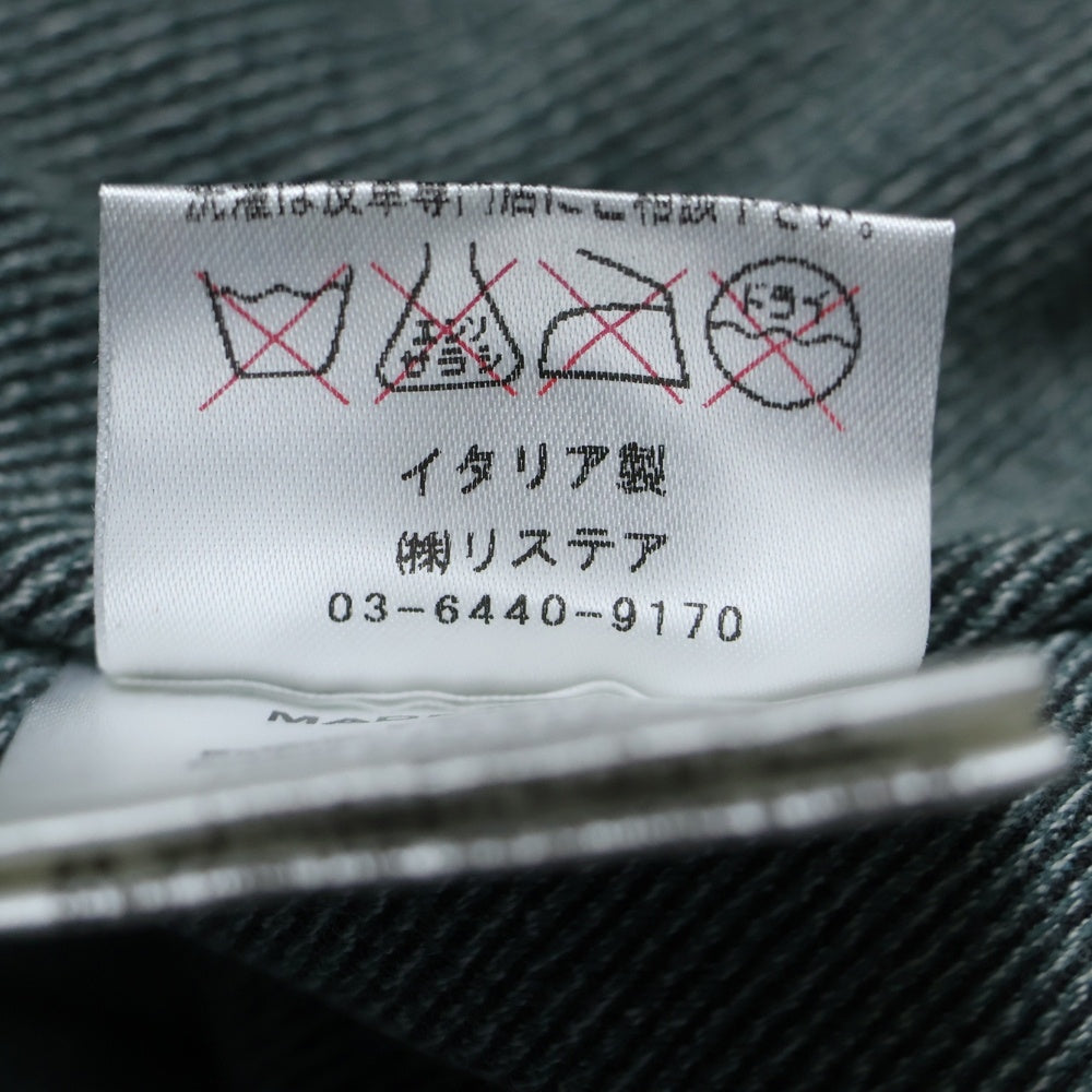 HTC(エイチティーシー) leather Jacket レザー ジャケット バッチ イタリア製 袖ワッペン付き ブラック