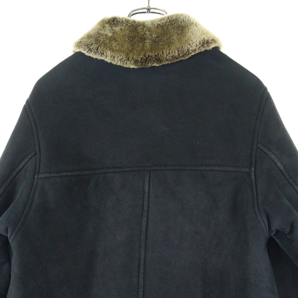 HUGO BOSS(ヒューゴボス) LEATHER ムートンコート アウター ブラック