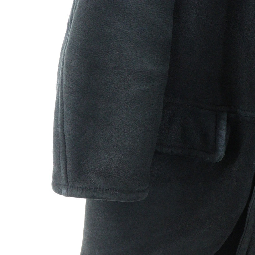 HUGO BOSS(ヒューゴボス) LEATHER ムートンコート アウター ブラック