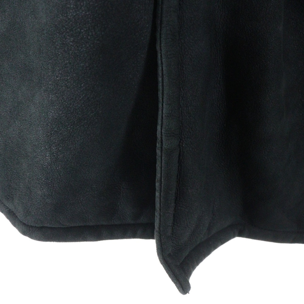 HUGO BOSS(ヒューゴボス) LEATHER ムートンコート アウター ブラック