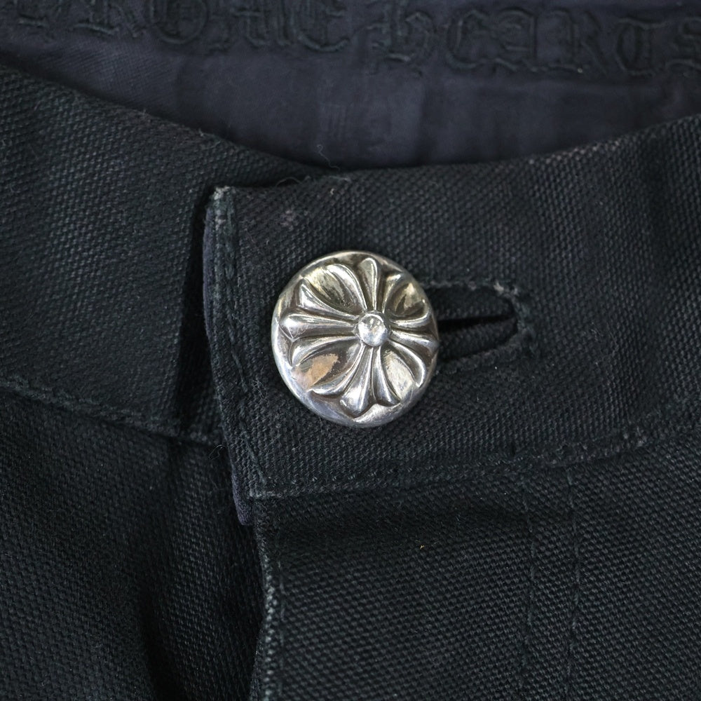 CHROME HEARTS(クロムハーツ) CARPENTER CNVS BLK カーペンター キャンバスダブルニーロングパンツ ブラック