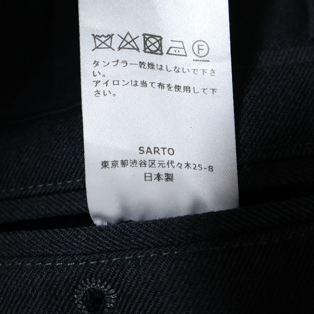 SARTO(サルト) 25AW DRY WOOL TWILL SLACKS PANTS ドライウール ツイル スラックスパンツ グレー 252-11-001