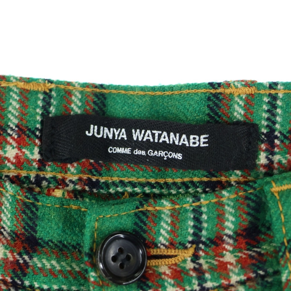JUNYA WATANABE COMME des GARCONS(ジュンヤワタナベ コムデギャルソン) 04AW Archive ウールチェックパンツ ウール アクリル ストレートパンツ AD2004 チェック
