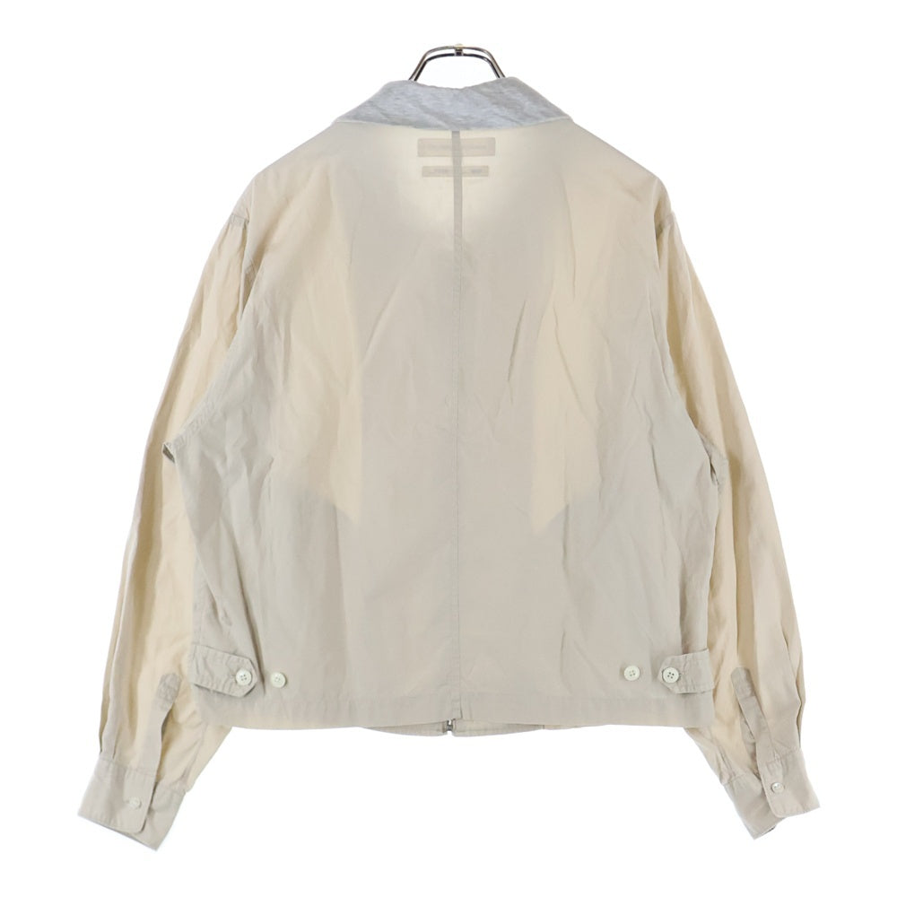 COMME des GARCONS SHIRT(コムデギャルソンシャツ) フランス製 素材切替え スウィングトップ ジップアップジャケット ベージュ D-TK9210