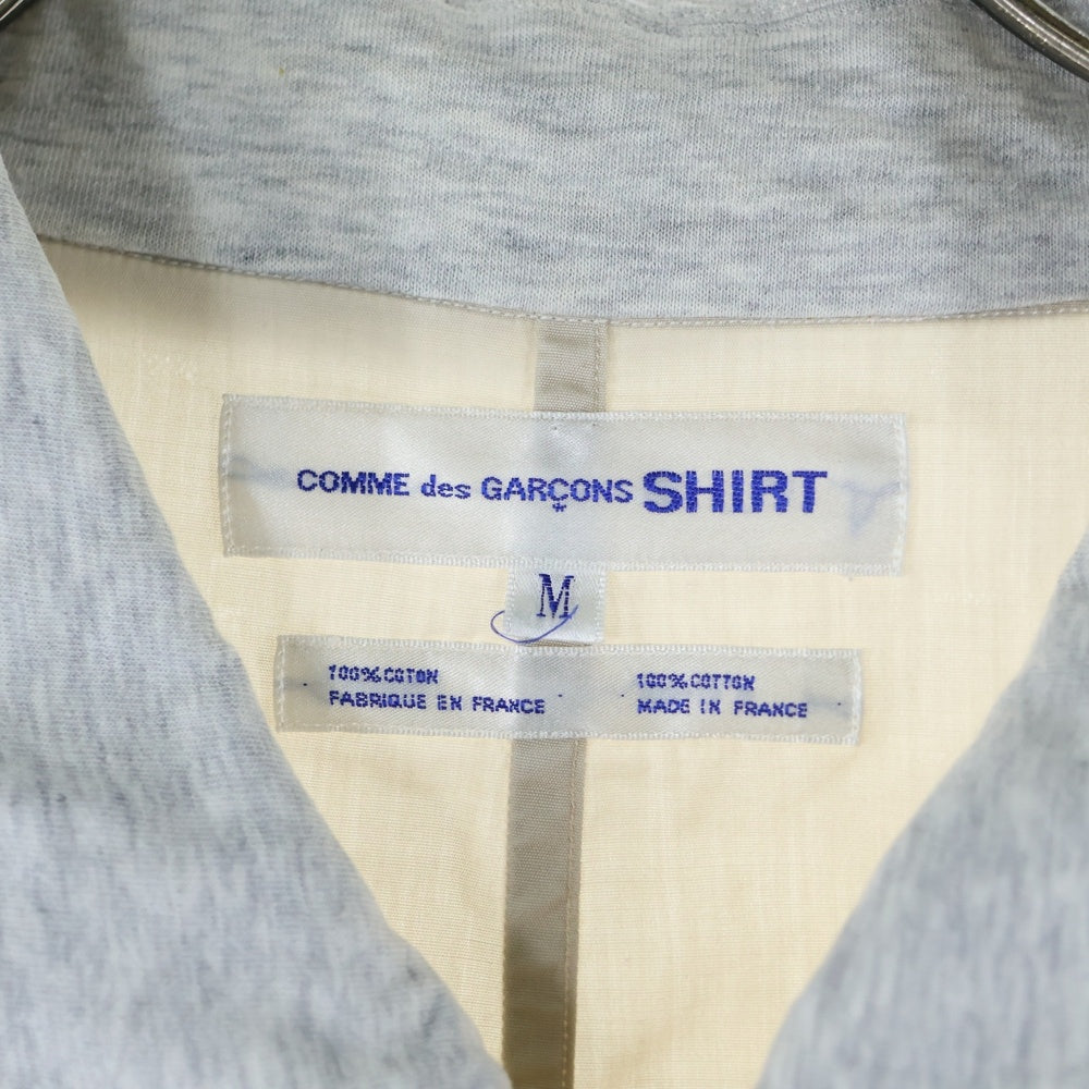 COMME des GARCONS SHIRT(コムデギャルソンシャツ) フランス製 素材切替え スウィングトップ ジップアップジャケット ベージュ D-TK9210