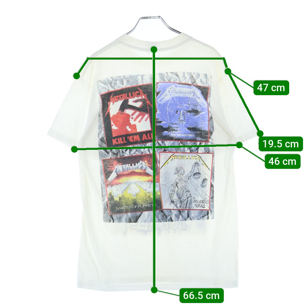 VINTAGE(ヴィンテージ) 90s METALLICA AND JUSTICE FOR ALL 1988 メタリカ 半袖Tシャツ カットソー ホワイト