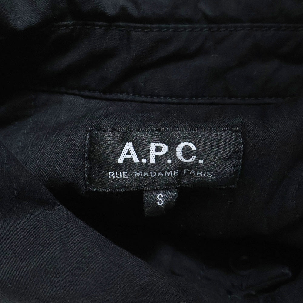 A.P.C(アーペーセー) BLOUSON ALEX 22P ボタンアップ コットンブルゾン 中綿 ジャケット ブラック 24223-1-32671