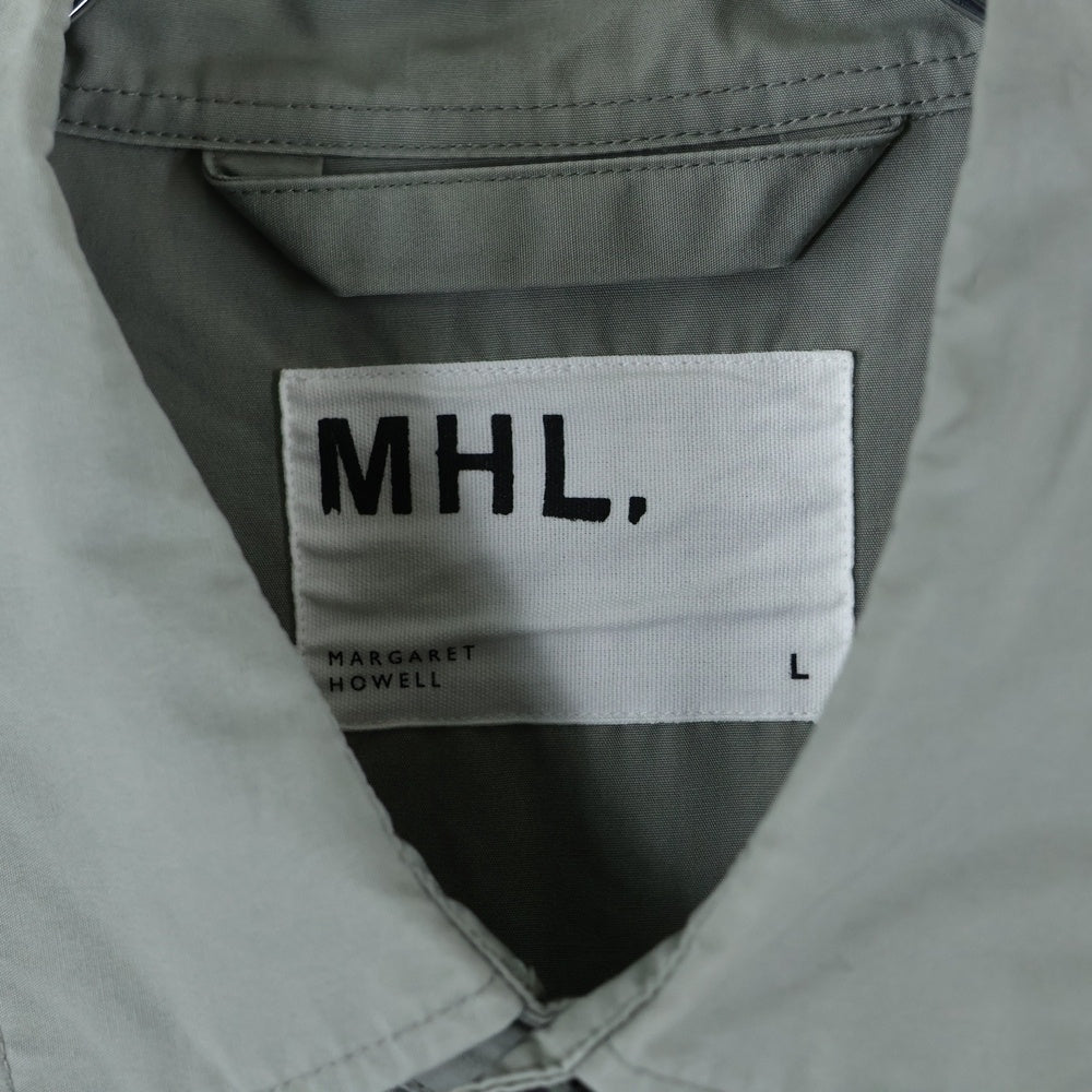 MARGARET HOWELL(マーガレットハウエル) DRY COTTON POPLIN SHIRT ドライコットン ポプリン ロングスリーブ 長袖 シャツジャケット グレー 596-0250502