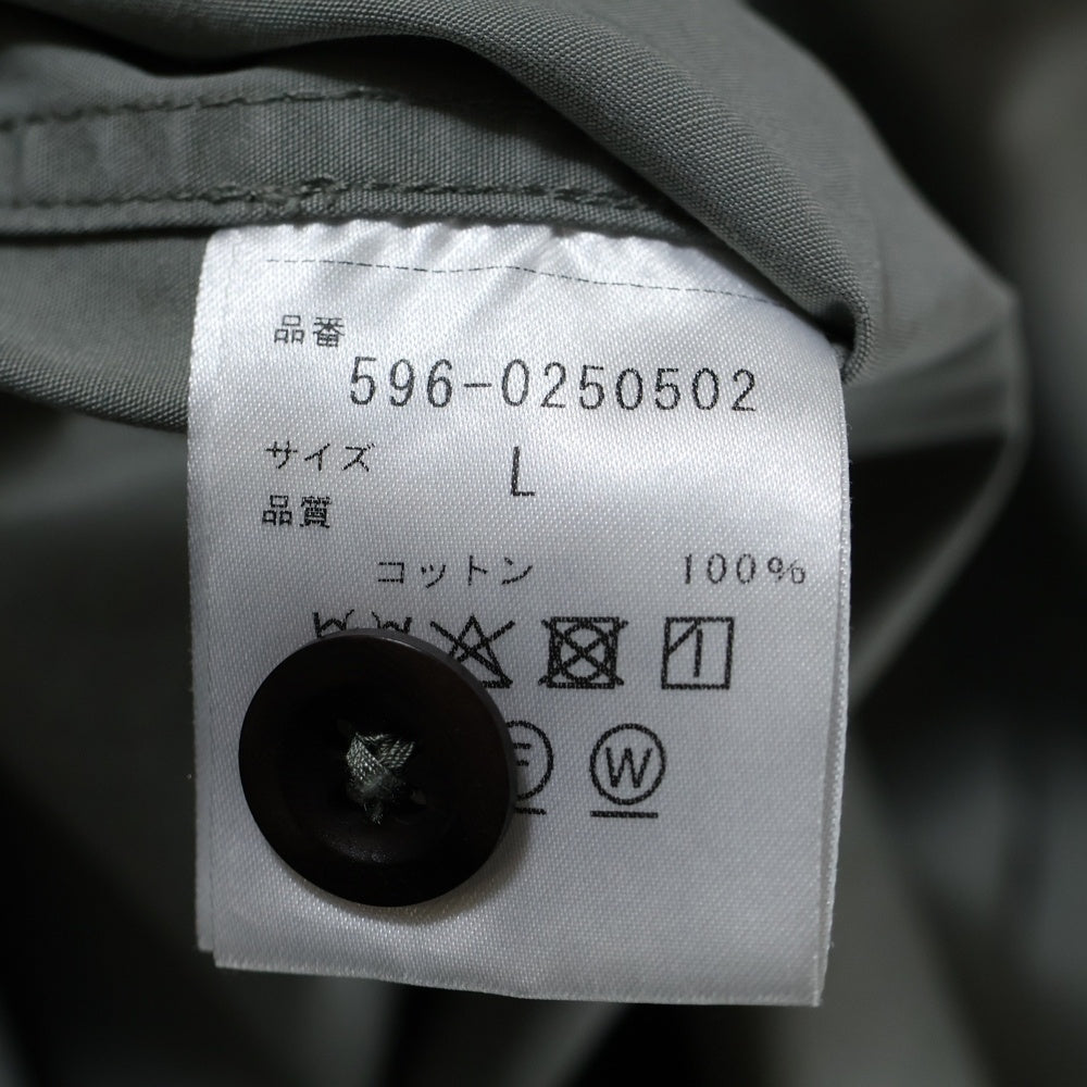 MARGARET HOWELL(マーガレットハウエル) DRY COTTON POPLIN SHIRT ドライコットン ポプリン ロングスリーブ 長袖 シャツジャケット グレー 596-0250502