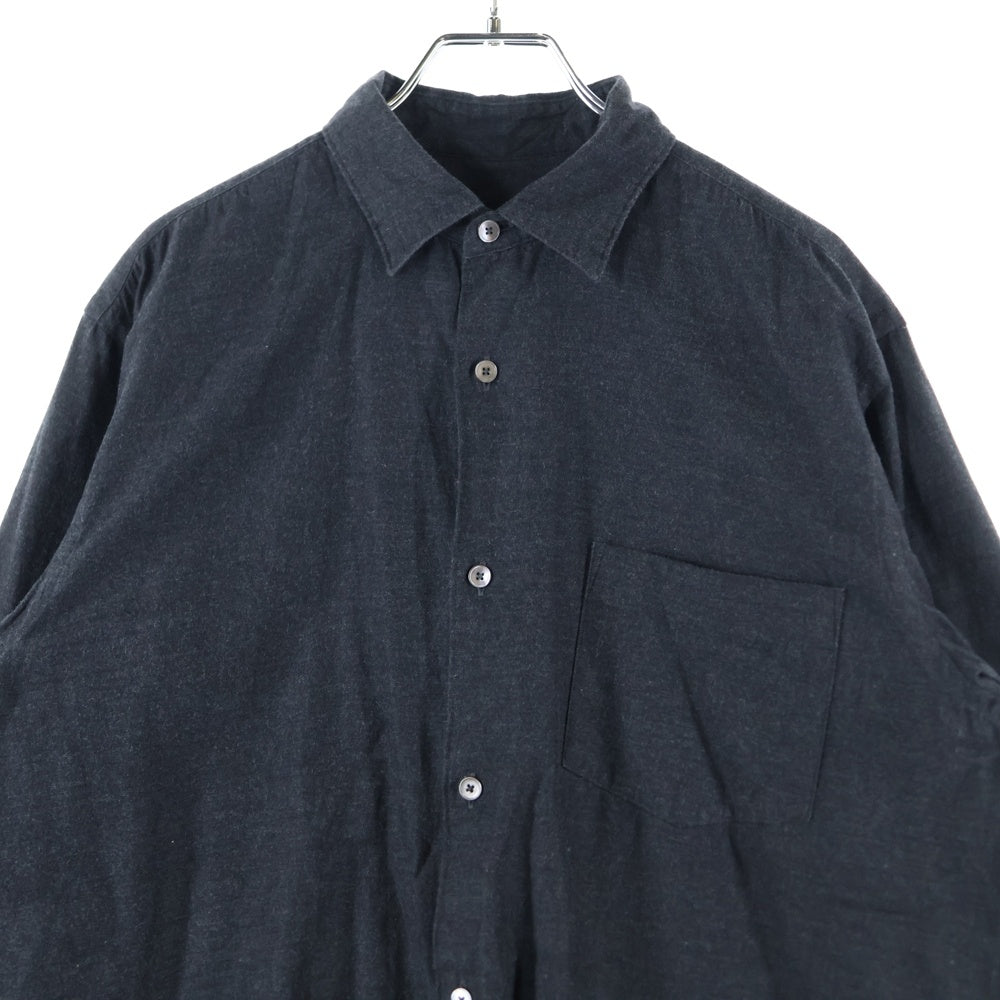 COMOLI(コモリ) 17AW コットン ロングスリーブ 長袖 ネルシャツ グレー L03-02002