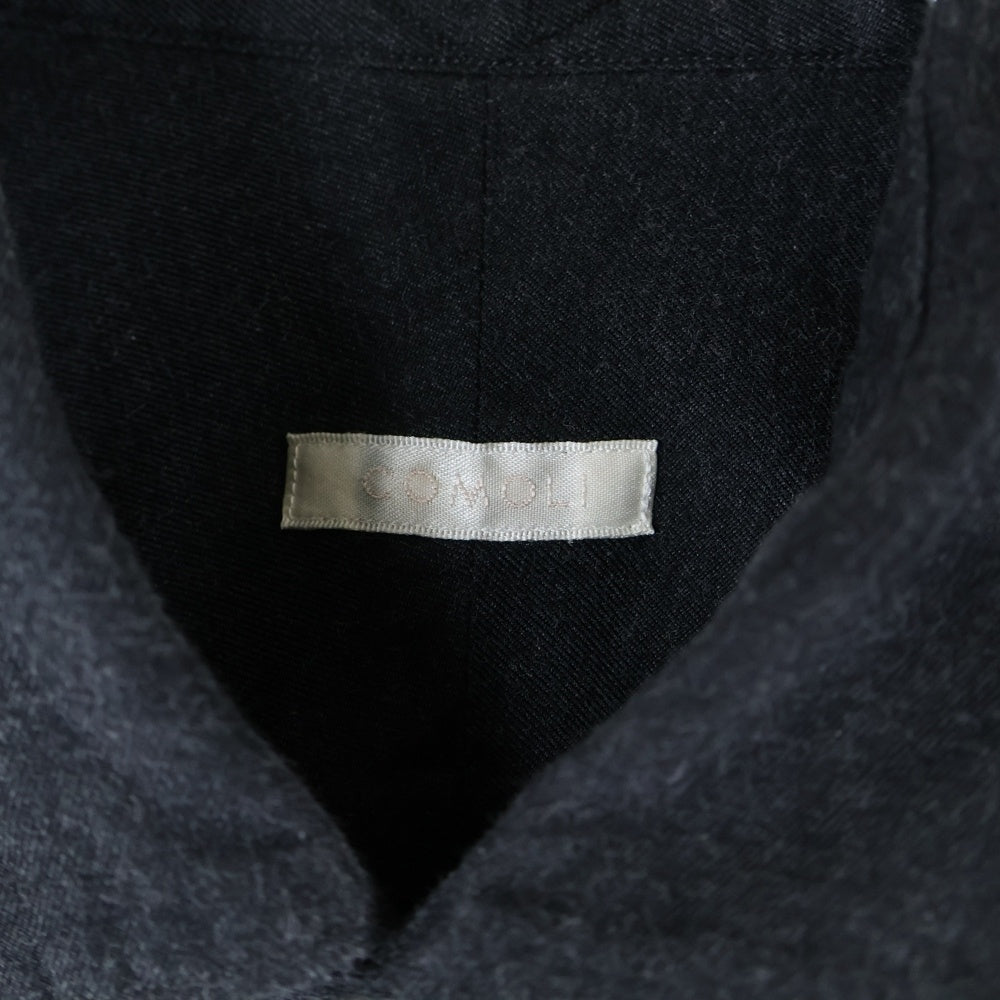 COMOLI(コモリ) 17AW コットン ロングスリーブ 長袖 ネルシャツ グレー L03-02002