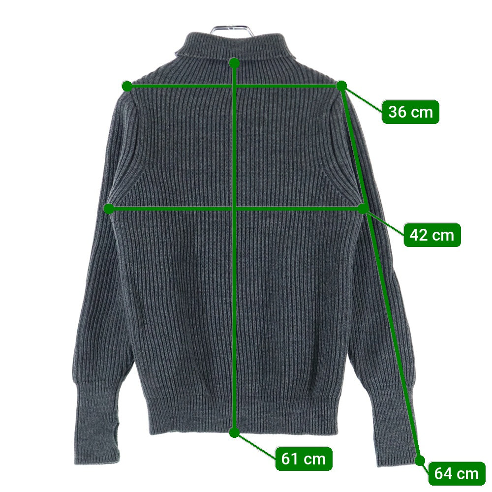 ANDERSEN-ANDERSEN(アンデルセン-アンデルセン) 5GG TURTLENECK ハイゲージ タートルネック ウール ニットセーター グレー