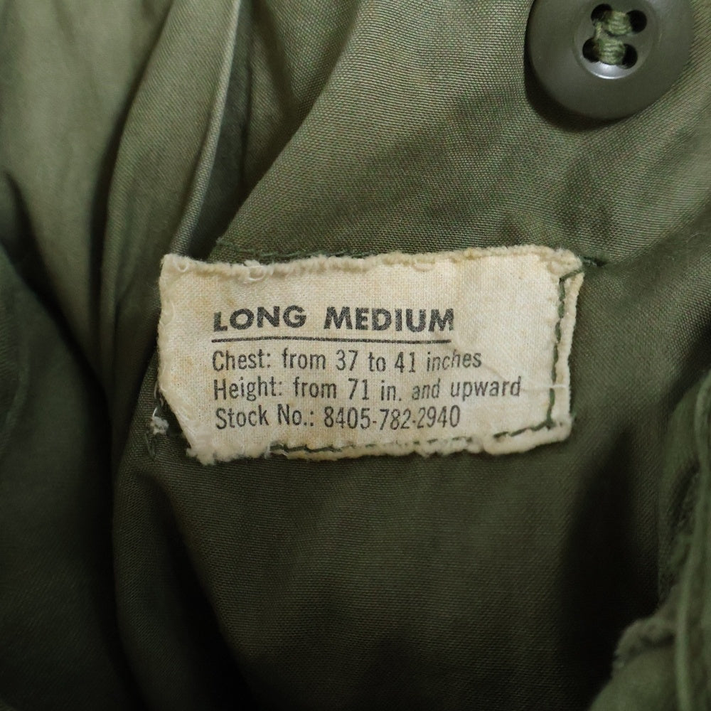VINTAGE(ヴィンテージ) 60s U.S.ARMY NON WASH M-65 FIELD JACKET アルミジップ ミリタリージャケット カーキ DSA100-1690