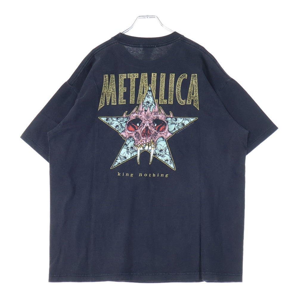 VINTAGE(ヴィンテージ) 90s METALLICA PUSHEAD KING NOTHING GIANT 両面プリント 半袖Tシャツ カットソー ブラック