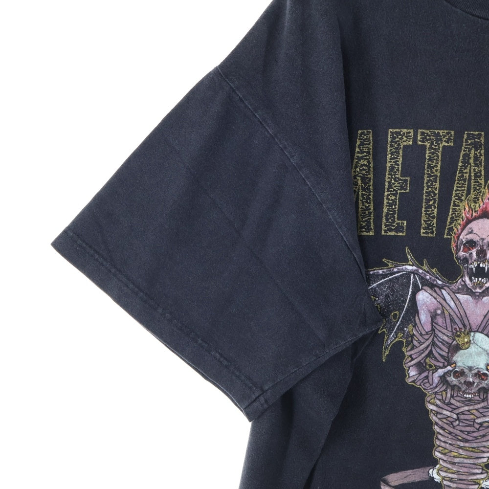 VINTAGE(ヴィンテージ) 90s METALLICA PUSHEAD KING NOTHING GIANT 両面プリント 半袖Tシャツ カットソー ブラック