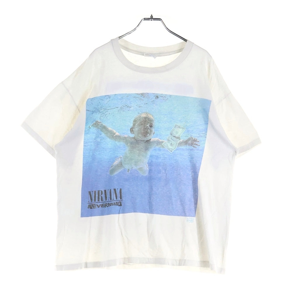 VINTAGE(ヴィンテージ) 90s NIRVANA NEVERMIND BACK STAGE PASS ニルヴァーナ ネバーマインド バックステージパス Tシャツ 半袖カットソー ホワイト