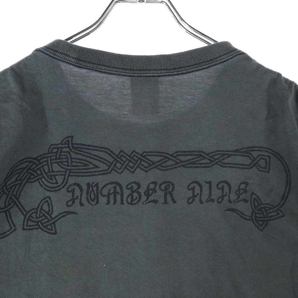 NUMBER (N)INE(ナンバーナイン) 06AW ARCHIVE NOIR期 クローバー 両面プリント半袖Tシャツ カットソー グレー