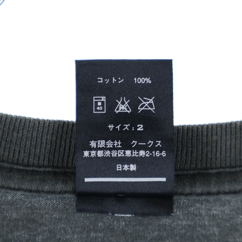 NUMBER (N)INE(ナンバーナイン) 06AW ARCHIVE NOIR期 クローバー 両面プリント半袖Tシャツ カットソー グレー