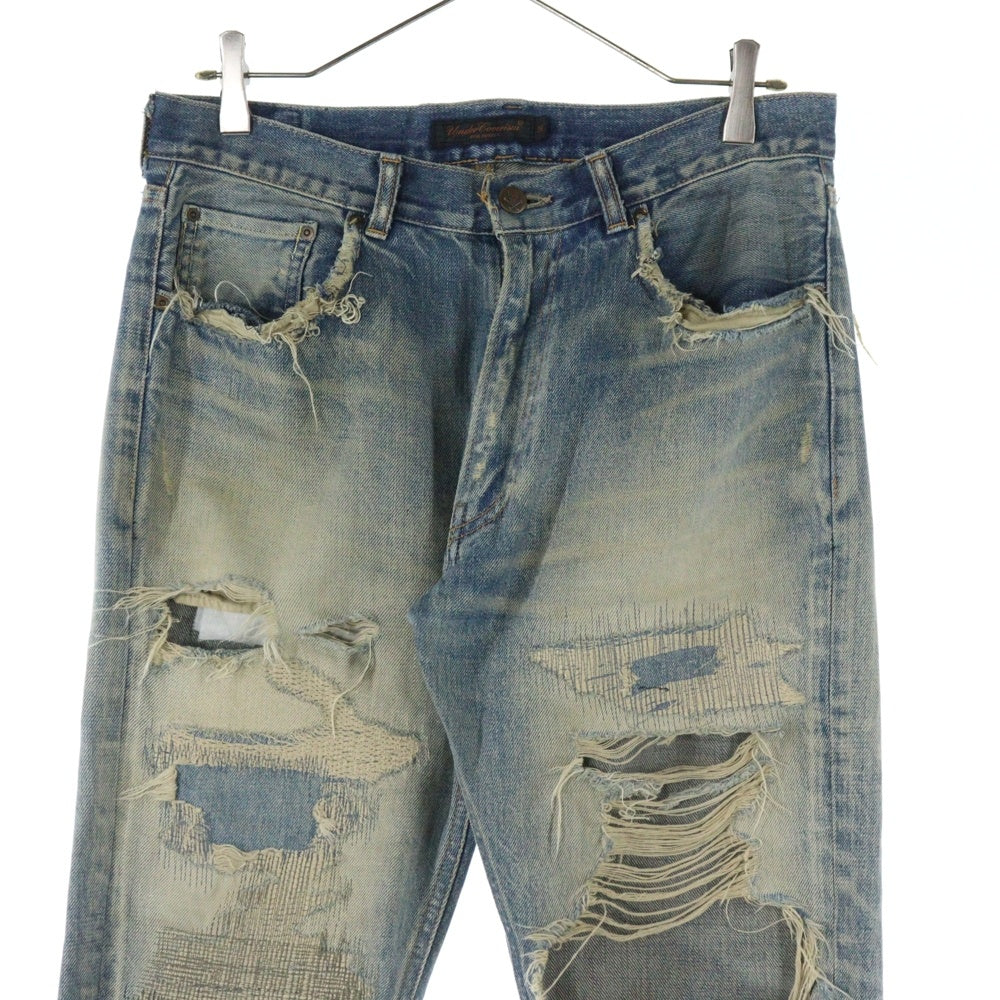 UNDERCOVER(アンダーカバー) 04AW ARCHIVE but beautiful期 68DENIM B264-P12 ダメージ加工 デニムパンツ インディゴ